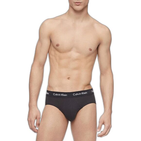 Calvin Klein Men's Cotton Stretch 3-Pack Brief. Black. (576) - Picture 2 of 4